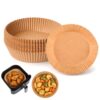 300PCS Air Fryer Liners Disposable, 8 Inch Universal Round Non-Stick Air Fryer Parchment Paper for 5-8 qt Basket, Unbleached Grease Resistant Liners for Baking and Roasting (6 Inch)