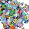 300 Pcs Glitter Flower Sequins, Mixed Colors, Loose Crafting Embellishments for Sewing, Wedding Decoration, Christmas, Clothes, Jewelry Making