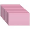 300PCS Index Cards 3 x 5 Inch, Pink Flash Cards, Lined Flashcards Notecards, Flash Cards for Studying, Ruled Front and Blank Back, Note Cards for Office, Home and School