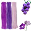 300 PCS Pipe Cleaners, 3 Assorted Colors Chenille Stems, Craft Pipe Cleaners, Pipe Cleaner Craft Supplies for DIY Arts Crafts Project(Light Pink, Light Purple and Deep Purple)