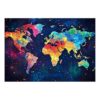 300 PCS World Map Wooden Jigsaw Puzzle with Storage Box, Decorative Puzzle Wall Art, Premium Wooden Puzzle for Relaxation, Leisure