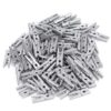 300 Piece Mini Wooden Clothespins with Stainless Steel Springs for Photos, Crafts, and Home Office Decor