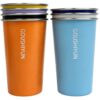 304 stainless steel cups 18 oz, reusable solo cups,7 Multicolor
