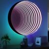 30cm Smart Mirror Light, App-Controlled Tunnel Night Lamp, Wall-Mounted Sensory Decor for Bedroom & Bar, 358 Color Changing Atmosphere Lighting