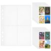 30Pack 120 Pockets Trading Card Sleeves A5 Binder 4 Pocket Card Sleeves