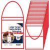 30 Pack Job Ticket Holders Work Order Sleeves with Hanging Strap