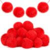 30 pcs 2" Large Red Pom Poms for Crafts, Halloween Costumes Accessories