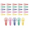30Pcs Bulb Shape Paper Clip 42mm Colorful Metal, Mixed Colors
