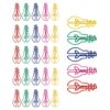 30Pcs Bulb Shape Paper Clip 42mm Colorful Metal, Mixed Colors