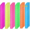 30PCS Clear Ruler, 12 Inch Plastic Rulers for School, Home, or Office, Clear Plastic Rulers, Assorted Colors.