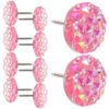 30pcs Decorative Rhinestone Thumb Tacks Pink Resin Metal
