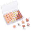 30 PCS Flower Push Pins with Clear Storage Case, 3-Color Daisy Thumb Tacks