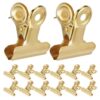 30pcs Gold Metal Thumb Tacks with Clips for Cork Board Organization
