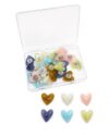 30Pcs Heart Decorative Push Pins, Cute Thumb Tacks for Cork Board