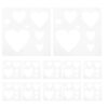 30pcs Heart Shaped Plastic Stencil Template for Crafters, 10x10cm
