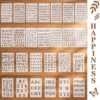 30Pcs Letter Stencils for Painting, 18x10cm Alphabet & Number Stencils,