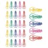 30Pcs Light Bulb Shape Paper Clips 42mm Metal, Mixed Colors