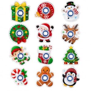 30Pcs Mini Fidget Spinners for Kids Ages 3+, Bulk Fidget Toys for Boys Girls, Sensory Stress Relief Toys, Classroom Prizes, Party Favors, Goodie Bag Fillers, Birthday Gifts