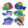 30Pcs Ocean Theme Fish Erasers TPR Soft Pencil Set for Study Use