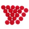 30pcs Red Felt Wool Pom Poms for Crafts, 2cm Round Beads Set
