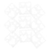 30pcs Reusable Heart Painting Stencil Plastic 10x10cm for Crafts