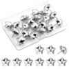 30 PCS Silver Star Push Pins Cute Thumb Tacks for Wall Bulletin Board