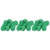 30Pcs White Number Dots Plastic Dice Set Portable for Board Games Math Teaching (Green)