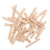 30pcs Wood Clothes Pegs Flat-Slotted Natural Clothespins for Crafts
