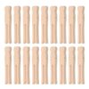 30pcs Wooden Clothespins Flat Slotted Rustic Pegs for Laundry Craft