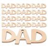 30pcs Wooden Hanging Letter Crafts, Unfinished Beige Wood DIY Tags