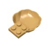 30 Piece Clam/Scallop Shell with 4 Studs, Earthy Gold, Compatible with Lego Parts 18970