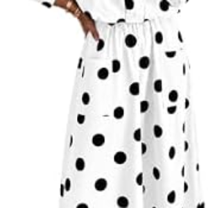 TANKANEO Polka Dot 2 Piece Skirt Sets