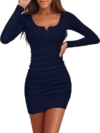 ANRABESS Long Sleeve Bodycon Mini Dress