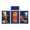 3+1 Folding Panel Trade Show Presentation Board, Trifold Poster(Blue)