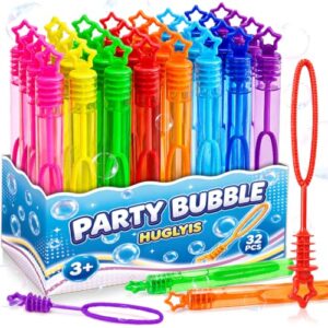 32-Pack Star Mini Bubble with Long Oval Wands, Party Favors for Kids