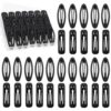 32 Pcs 2-In Snap Hair Clips No-Slip Metal Barrettes, Matte Black