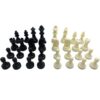 32Pcs Black White Resin Medieval Chess Pieces Standard Tournament Set