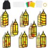 32 Sets Back to School Pencil Suncatchers Craft Kit DIY Window Stained Glass Effect Pencils Paper Crafts for Home School Classroom Decoration Kid Birthday Gifts Creative Art Projects Activity Game