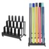 3/2 Tier Commercial Textile Fabric Roll Holder with Wheels
