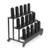 3/2 Tier Commercial Textile Fabric Roll Holder with Wheels Heavy Duty