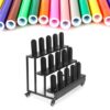 3/2 Tier Commercial Textile Fabric Roll Holder with Wheels Rolling Vinyl