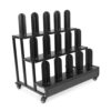 3/2 Tier Commercial Textile Fabric Roll Holder with Wheels Rolling Vinyl