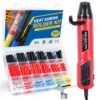 350W Mini Heat Gun Kit with 460pcs Solder Seal Wire Connectors & 3:1 Waterproof Heat Shrink Tubing 2-Temp Max 662°F Portable Hot Air Gun, Electrical Repair Tool Set for Automotive, Marine & DIY Crafts