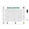 35x24in Giant Word Search Poster,50 Words Large Wall Puzzle Game,Jumbo Family Group Activity for Holiday Thanks Giving Christmas Gatherings Classroom Parties, Christmas