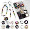 364PCS Halloween Beaded Keychain Making Kit Letter Bead Key Ring DIY Sets