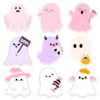 36 Pads Halloween Sticky Notes, 720 Sheets Cute Pink Ghost Note Pads in 9 Designs, Self-Stick Memo Notes for Classroom & Office, Halloween Party Favors, Goodie Bags and Trick-or-Treat Gifts