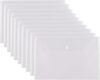 36Pcs Clear Plastic Filing Envelopes with Snap Button Closure for A4 Documents, Office & Home Organization