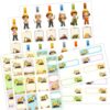36 Pcs Construction & Worker Designs Kids Name Tags Sticker Set - Waterproof Write-On Sticker Labels-School Supplies for Daycare, Preschool, Lunch Boxes & Water Bottles