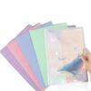 36pcs Plastic Filing Envelopes A4 Snap Button Closure Waterproof Transparent File Bags(Purple)