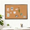36"x 24" Wall Mount Cork Board with Frame, Pin Board for Home Office